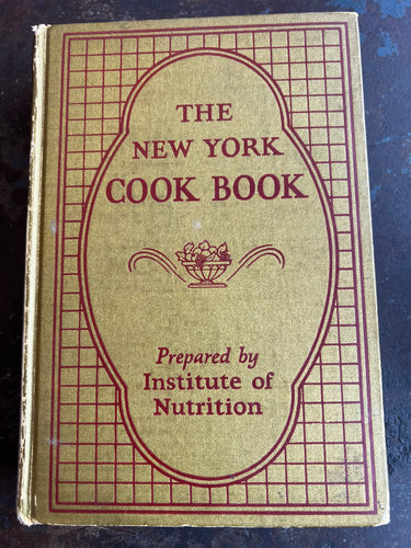 The New York Cook Book by the Institute of Nutrition (1932)