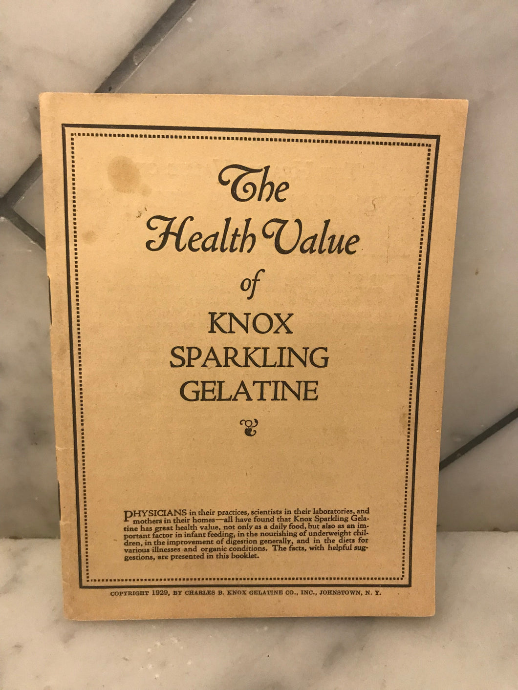 The Health Value of Knox Sparkling Gelatin