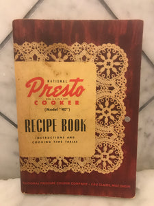 National Presto Cooker, Model 40 Recipe Book