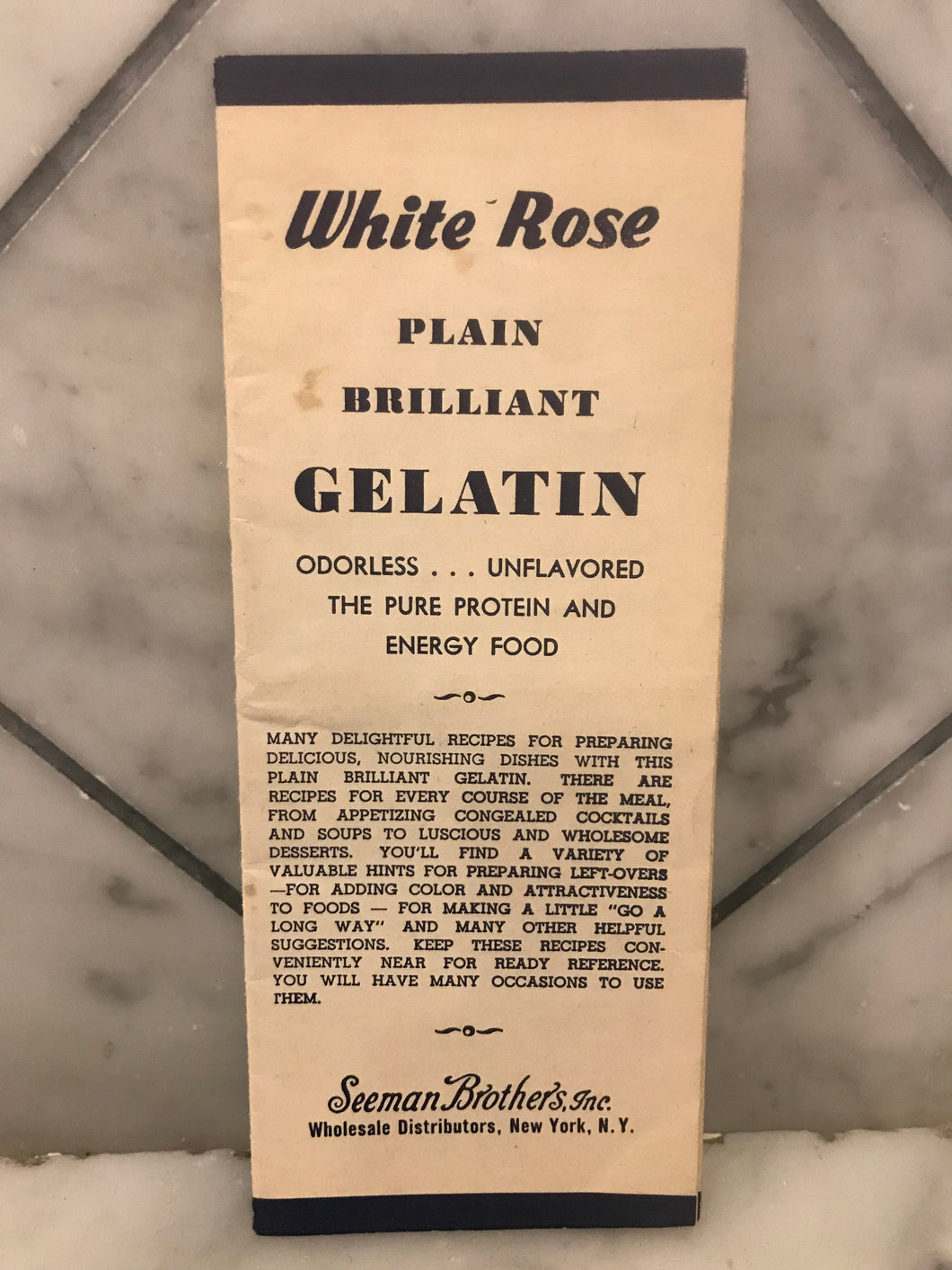 White Rose Plain Brilliant Gelatin