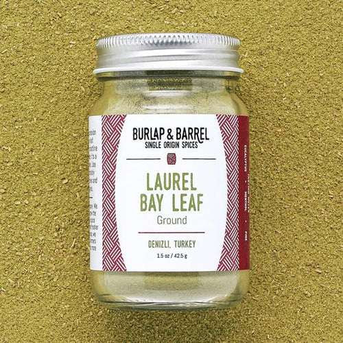 Ground Laurel Bay Leaves  / Burlap + Barrel