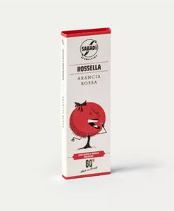 Sabadi Rosella Organic Traditional Modica Chocolate w/ Sicilian Red Orange 60%, 50 g