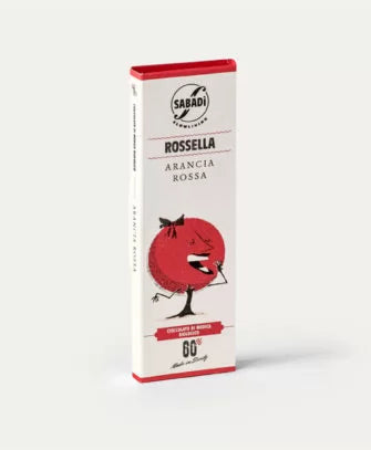 Sabadi Rosella Organic Traditional Modica Chocolate w/ Sicilian Red Orange 60%, 50 g