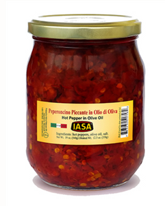 Hot Pepper Crushed in Oil, 540 g, IASA