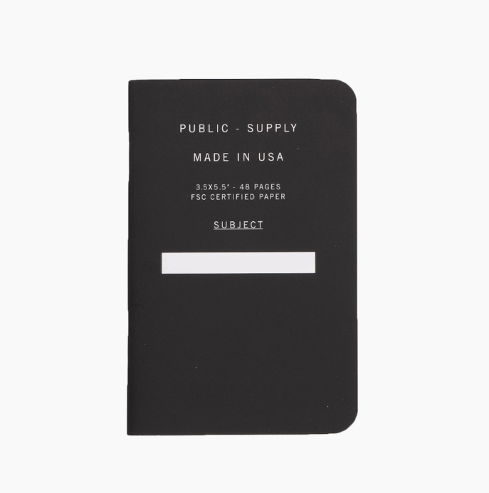 Public-Supply Pocket Notebook Black