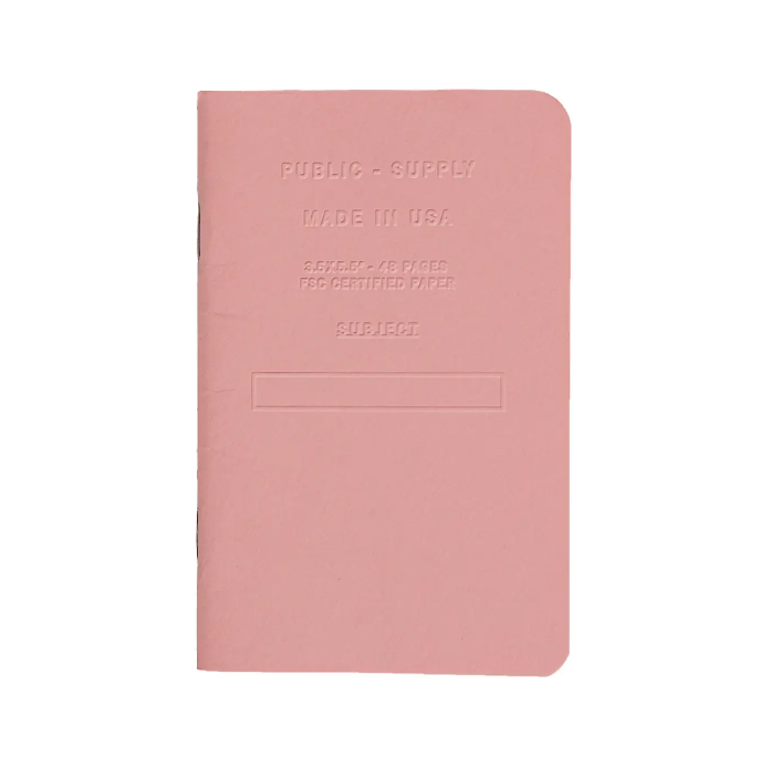 Public-Supply Embossed Pocket Notebook Blush