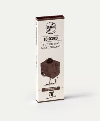 Sabadi Scuro Organic Traditional Modica Chocolate w/ Mascobado Sugar 70%, 50 g