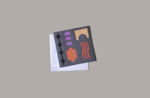 Ding Ding Grey Cinema Square  Card
