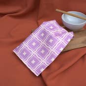 Ding Ding Tea Towel-- Lilac Shanti Print