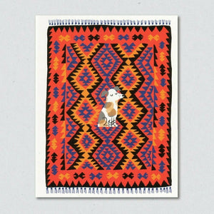 Dog on Carpet Card