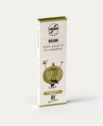 Sabadi Rajah Organic Traditional Modica Chocolate w/ White Peppercorns 64%, 50 g